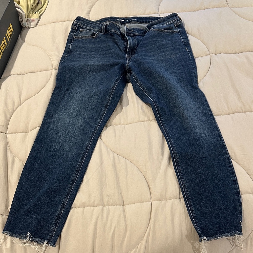 Old Navy Dark Blue Ankle Jeans